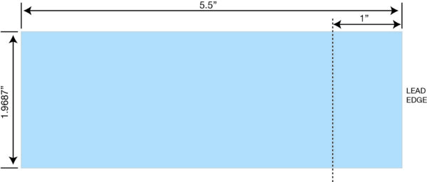 Stock Thermal Tickets (1 31/32" x 5 1/2") - Code AB - Blue - 10,000 Count