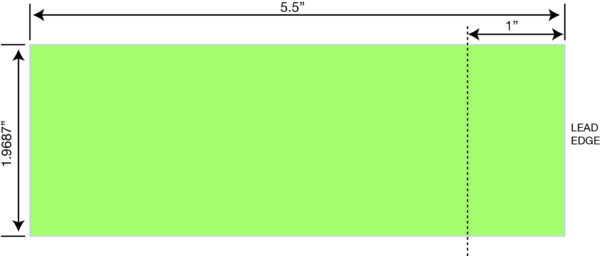 Stock Thermal Tickets (1 31/32" x 5 1/2") - Code AB - Green - 10,000 Count