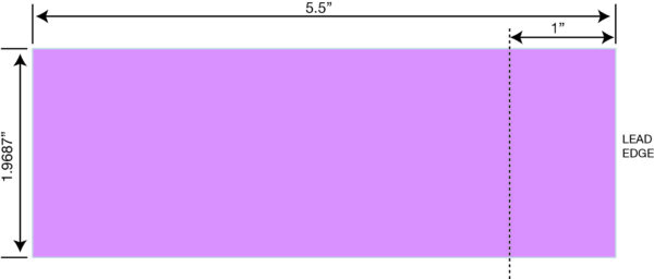 Stock Thermal Tickets (1 31/32" x 5 1/2") - Code AB - Purple - 10,000 Count