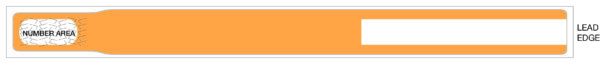 Direct Thermal Wristband - B Series - Orange PMS 150 - 500ct Roll
