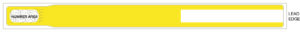 Direct Thermal Wristband - B Series - Yellow PMS 114 - 500ct Roll