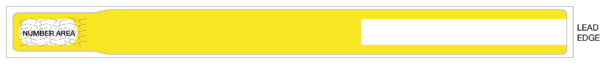 Direct Thermal Wristband - B Series - Yellow PMS 114 - 500ct Roll