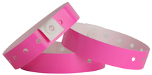 Plastic Wristbands Day - Glo Pink - 500ct Box