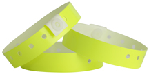 Plastic Wristbands Day - Glo Yellow - 500ct Box