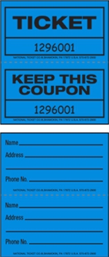 Raffle Ticket - Ticket - Blue - 2000ct Roll