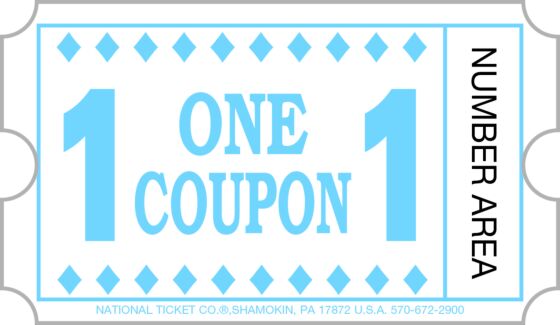 Redemption Ticket - Blue - 100,000 Count