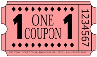 Redemption Ticket - Pink - 20,000 Count