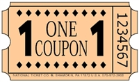 Redemption Ticket - Tan - 20,000 Count
