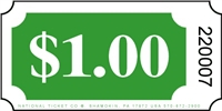 Roll Ticket - $1 - Green - 2000ct Roll