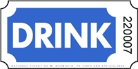 Roll Ticket - Drink - Blue - 2000ct Roll