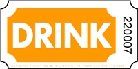 Roll Ticket - Drink - Orange - 2000ct Roll