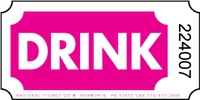 Roll Ticket - Drink - Rhodamine Red - 2000ct Roll