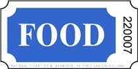Roll Ticket - Food - Blue - 2000ct Roll