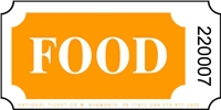 Roll Ticket - Food - Orange - 2000ct Roll