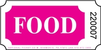 Roll Ticket - Food - Rhodamine Red - 2000ct Roll