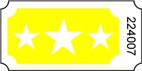 Roll Ticket - Stars - Yellow - 2000ct Roll