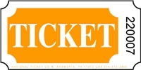 Roll Ticket - Ticket - Orange - 2000ct Roll