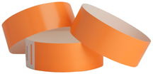 Sta-Put Tab Wristbands - Orange - 1000ct Box