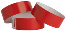 Sta-Put Tab Wristbands - Red - 1000ct Box