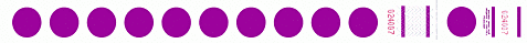 Stub Tyvek Wristbands - Purple Circles - 1000ct Box