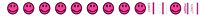 Stub Tyvek Wristbands - Smiley Faces - Day Glo Pink - 1000ct Box