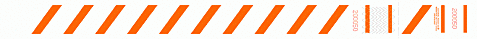 Stub Tyvek Wristbands - Orange Stripes - 1000ct Box