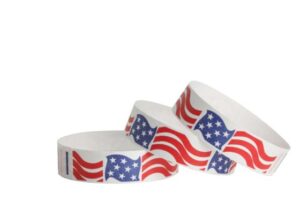 Tyvek® Wristbands -- American Flags