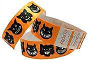 Tyvek® Wristbands -- Halloween - Cats - Black