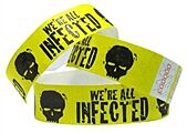 Tyvek® Wristbands -- Halloween - Infected - Yellow