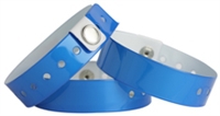 Vinyl Reusable Wristband - Blue - 500ct Box