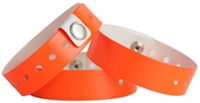 Vinyl Reusable Wristband Day - Glo Orange - 500ct Box