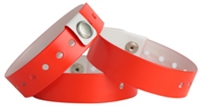 Vinyl Reusable Wristband Day - Glo Red - 500ct Box