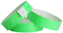 Vinyl Wristband Day - Glo Green - 500ct Box