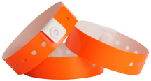 Vinyl Wristband Day - Glo Orange - 500ct Box