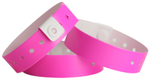 Vinyl Wristband Day - Glo Pink - 500ct Box