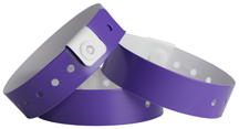 Vinyl Wristband Day - Glo Purple - 500ct Box