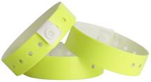Vinyl Wristband Day - Glo Yellow - 500ct Box